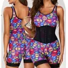 Damesjaberse buikbesturing Shapewear naadloze fajas bodysuit luipaard print body shaper shorts shorts taille trainer Colombiaanse