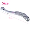 Dildos/dongs Double Ended Crystal White Glass Dildo Penis Artificial Granule Spiral G Massager Spot Game Toys Sexis for Woman Gay 230327