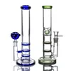 Tube droit verre narguilé Bongs épais nid d'abeille et pomme de douche Perc Dab Rigs tuyau d'eau barboteurs accessoire de fumer