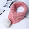 Scarves Boys Girls Korean Scarf Winter Knitted Wool Ball Children's Triangle Warm Cute All-match Outdoor Cold Stretch Collar B591