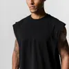 Débardeurs pour hommes Chemise de gymnastique d'été pour hommes Côté ouvert T-shirts sans manches en maille pour hommes Entraînement Fitness Maillots Sport Gilet Vêtements