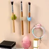 Self-Adhesive Wall Decoration Hook Creative Silicone Thumb Key Hanger Hook Home/Office Data Cable Clip Wire Desk Organizer