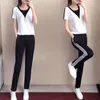 Dwuczęściowe spodnie kobiet wiosenne wypoczynek sportowe letnia letnia luźna koreańska wersja cienki dwuczęściowy damski