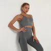 Set attivi Set da allenamento elastico senza cuciture in 2 pezzi Leggings sportivi e reggiseno Yoga Abiti da donna Abbigliamento sportivo Abbigliamento sportivo Palestra