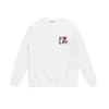 Designer Men's Hoodies Com Des Garcons PLAY Sweatshirt CDG Double Hearts Pullover Hoodie Brand Khaki XL