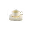 Canecas Modernas Caneca Cerâmica Moderna Creative Coaster Decor Decoração Tarde Cup e pires Conjunto de café da área de mesa Copas de café Decoração 230327