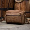 Bel Çantaları Erkekler Göğüs Çantası Orijinal Deri Heuptas Seyahat Cüzdan Pasaport Kapağı Cowhide Büyük Messenger Çok Fonksiyon Paketi