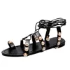 Sandalen Damen Sommer Perle Kreuzgurt Plattform Unten Offene Spitze Hochwertige römische Charakterschuhe Chaussures Femme