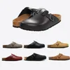 Plattformsglas Designer Men tofflor Boston Sandals Bag Head Real Leather Mules Woody Clogs Shoes For Summer