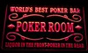 LS0169 LED-Lichtleisten-Schild „Best Poker Room Liquor Bar Beer“ 3D-Gravur Kostenloses Design Großhandel Einzelhandel