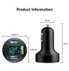 Uppdatering 66W LED-billaddare PD Fast Charging Type-C 4 USB-portar Voltmeter Cigarettändare för mobiltelefon