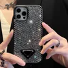 Luxury Triangle P Cell Phone Cases for iPhone 14 14plus 14pro 13 13pro 12 Pro Max 11 Clear Glitter Rhine Stone Case Bling Shiney Cover iPhone14 818D