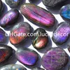 Chunky Shimmery Purple Labradorite Palm Stone Gemstone Arts Polished Natural Freeform Multicolor Sunset Spectrolite Quartz Crystal Pocket Worry Stones Healing