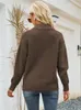 Kvinnors tröjor Zip Up Sweater Knitwear Vintage Winter Pullover Långärmad topp 2023 Jumper Pulls Warm Sticked For Women