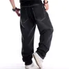 Hommes Jeans Hommes Baggy Hiphop Planche À Roulettes Lâche Denim Street Dance Hip Hop Rap Mâle Noir Pantalon Surdimensionné Taille 3046 230327