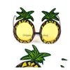 Decorazione per feste Hawaii Beach Flamingo Ananas Occhiali da sole Occhiali Addio al nubilato Addio al celibato Bomboniere Carnevale Decoratio Dh8Wq