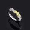 Anelli di banda 925 Sterling in argento completo Eternity Ring Reg Reput simulato Diamond Engagement Anello nuziale Z0327