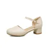 Sandals Women 658 Beige Brand Pink Sweet Sale Nude Med Heel School Scarpe più grandi dimensioni 28 10 43 861 537 5 17513 1713 63254 6324