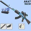 AK47 Pistola a sfera in gel Pistola automatica per idrogel 96CM Fucile elettrico manuale 2 modalità per bambini Gioco di tiro Adulti CS Fighting Movie Prop