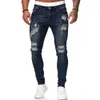 Herrenhose Skinny Ripped Denim Jeans Distressed Work Stretch Slim Fit Hose S3XL Hochwertige Kleidung für 230328