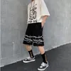 Мужские шорты Harajuku Streetwear Iron Chain Pattern Shorts Men and Women Hip Hop Skateboard Шорты летние эластичные талию 230328
