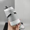 Zapatos Jumpman 1 para mujer para hombre Zapatos de baloncesto gris humo claro medio 554724-092 Zapatillas altas NEGRO-BLANCO Zapato de vestir
