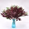 Dekorativa blommor Trendiga realistiska fräscha blommor Arrangemang Artificial Willow Leaves Branch UV-resistent Fake Plant Home Decor