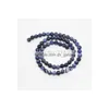 Stone 8Mm Wholesale Natural Beads Old Blue Sodalite Round Loose For Jewelry Making 15.5Inch Pick Size 4 6 8 10 12Mm Drop Dhc53