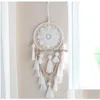 Other Home Decor Handmade Dream Catcher Indian Style Woven Wall Hanging Decoration White Dreamcatcher Wedding Party Ga4 Dhmeh