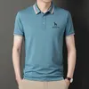 Koszula męska Polos Solidna mody Summer Slim Fit Clothing Hazzys Casual Korean Male Streetwear Tops 230328