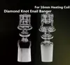 Détail 15.5mm Bol Électrique Diamant Noeud Fumeurs Accessoires Quartz Nail Double Pile Givré Joint pour 16mm Bobine De Chauffage pour Plates-formes Pétrolières