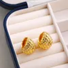 Hoop Earrings Creative Pineapple Shape Chunky For Women Gold Plated Round Circle Wide Thick Statement Jewelry Gift