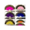 Other Event Party Supplies Peacock Fan Belly Dance Articles Feather 6Pcs/Lot Wl281 Drop Delivery 202 Dheen