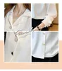 Women's Blouses Long Sleeve Black White Blouse Tops Women Blusas Mujer De Moda 2023 V-neck Chiffon Shirt Femme