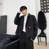 Costumes pour hommes hommes lâche décontracté Style court costume veste mâle Vintage mode Hip Hop japon Streetwear gothique Blazer manteau vêtements d'extérieur