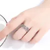 Cluster Rings MIQIAO White Gold Plated Vintage Simple Korean Fashion Style For Women Lover Friends Gift Jewelry Bague Femme Anillos Boho