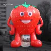 Mignon géant rouge gonflable fraise homme ballon 3m Air souffler souriant dessin animé Figure modèle pour spectacle publicitaire