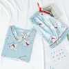 Women's Sleepwear Pajimas for women Heart print short sleeves sleepwear pajama set summer female nightgown ladies Plus size nightwear homewear 230328