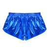 Heren shorts chictry mannelijke heren glanzende metallic nachtclub feestjes bokser shorts elastische taille shorts podium Performance clubkleding Come Hot Pants W0327