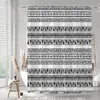 3D Digital Printing Bohemian Stripe Shower Curtain Thickened Polyester Waterproof Bathroom Curtain