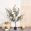 Decoratieve bloemen grote kunstmatige plant eucalyptus boom home decoratie nep geld blad buiten bruiloft tuin groen potten