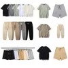 2023 T-skjorta sommarmän kvinnor kort och byxa high street skjorta hiphop shorts andningsbar tee svart vit bomull svettbyxor casual badshorts storlek s-xl ess lyx varumärke