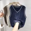 Gilet da donna Gilet da donna Gilet lavorato a maglia in stile occidentale da donna Abbigliamento primavera e autunno Gilet casual da donna Maglione esterno da donna 230328