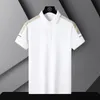 Mens Polos Business Polo Polo Stitching Color Contrast Casual Summer Ice Sedy Secy Secy Manga Sports Sports Top 230328