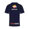 Herrt-shirts moto för Honda HRC Repsol Racing Team T Shirt Motorcykeltur whiteblue Summer Men's Qui Dry Properable Don't Fade Z0328
