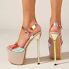 Sandaler Liyke 2023 Summer Fashion Transparent Sexig öppen tå 17 cm High Heels Party Dress Wedding Nightclub Women Platform Shoes 230328