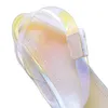 Sandals Fashion PVC Platform Fisherman Women Transparent Hook&loop Wedges High Heels Party Shoes Size 35-40 Drop Ship