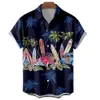 Mäns avslappnade skjortor Summer Men's Hawaiian Shirts Vintage Top 3D Car Print Loose Casual Shirts Men Beach Aloha Shirt Fashion Clothing Ropa Hombre 5xl 230329