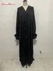 Ubranie etniczne Ramadan eid mody mody muzułmańsko abayas miękka szata muzulmane abaya elegancka jedwabisty muzułmańska arabska nabożeństwo ubranie wy824 230328