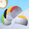 100Pcs Stainless Steel Scraper Pastry Knife With Scale Cake Bread Smooth Dough Cookies Cutter Kitchen Baking Scrapers Tools